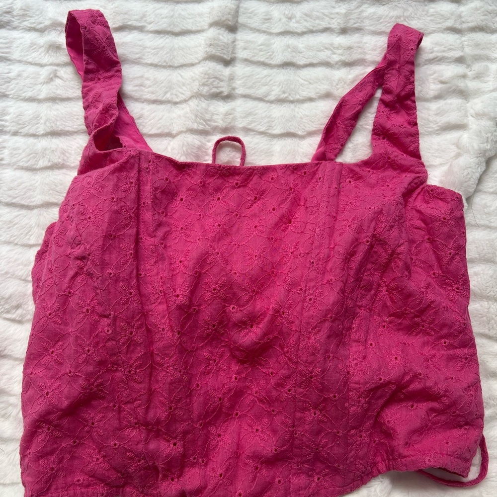 WHITE FOX Pink Eyelet Corset